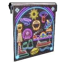 Neon Vibes Garage Door