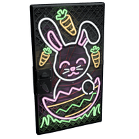 Neon Easter Bunny Door