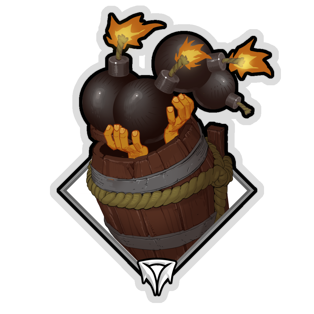 Crownfall Sticker - Spoon (Bombs)