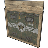 Military Storage Wooden Double Door