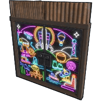 Neon Vibes Double Metal Door