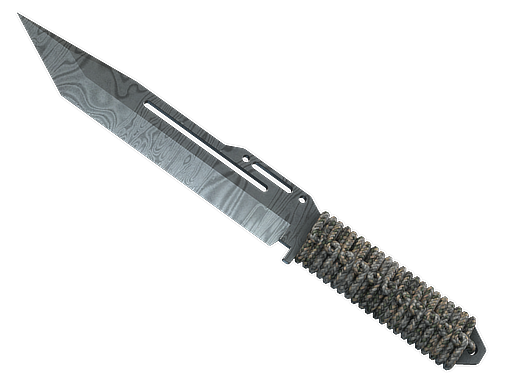 ★ Paracord Knife | Damascus Steel (Well-Worn)