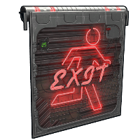 Neon Exit Garage Door