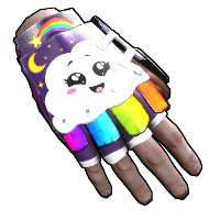 Rainbow Pony Roadsign Gloves