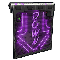 Neon Down Garage Door