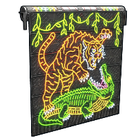 Neon Jungle Rule Garage Door