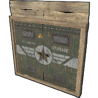 Military Storage Wooden Double Door