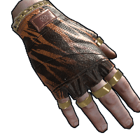 Gold Chains Leather Gloves