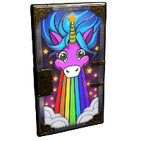 Rainbow Pony Metal Door