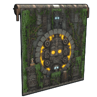 Forbidden Mayan Temple Garage Door