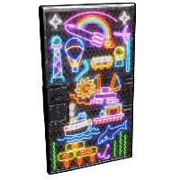 Neon Vibes Sheet Metal Door