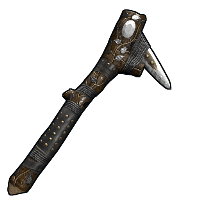 Silver Leaf Stone Pickaxe